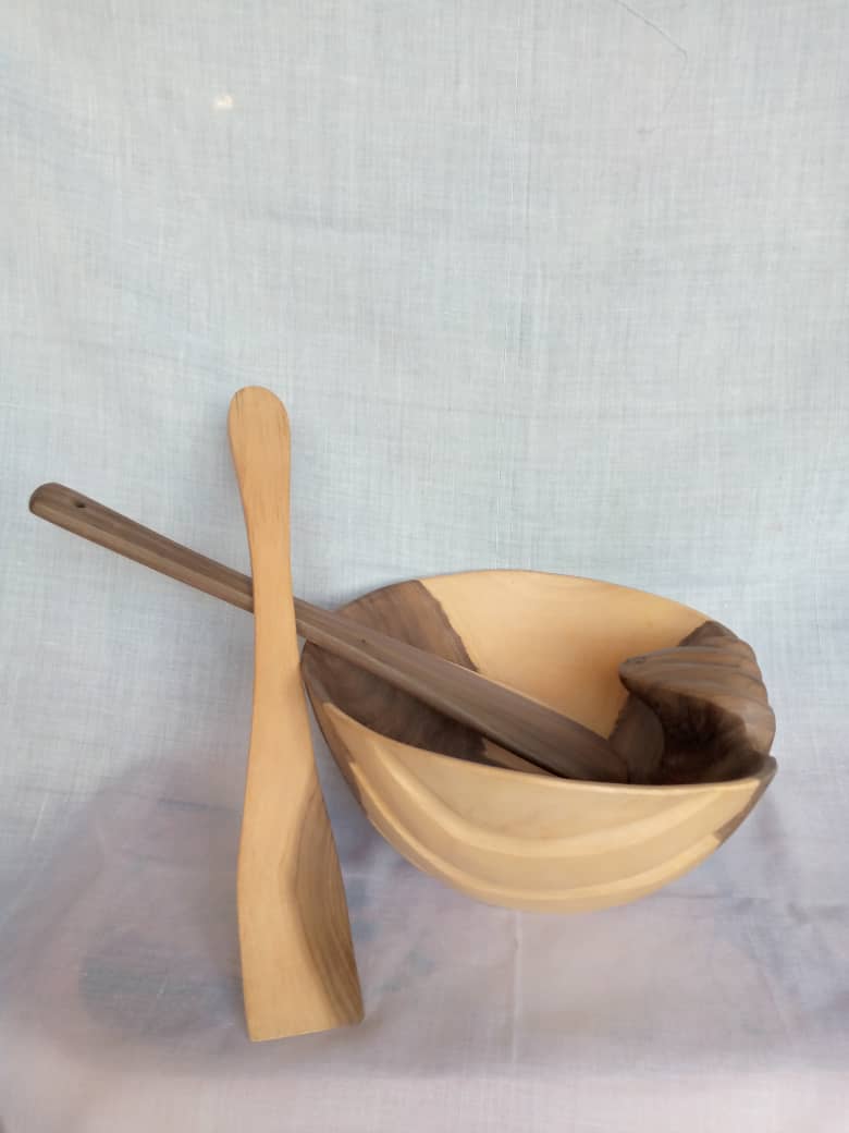 Saladier coquillage avec cuillères