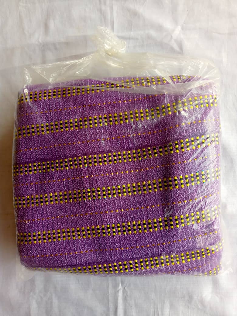 Pagne Baoulé violet dominant